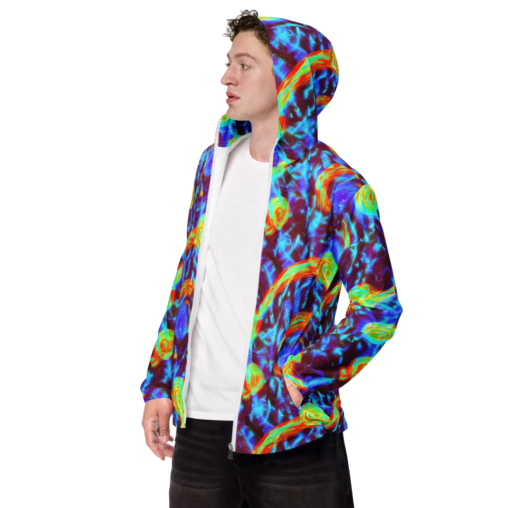 Cyan Fever on Men's Windbreaker — Left Front