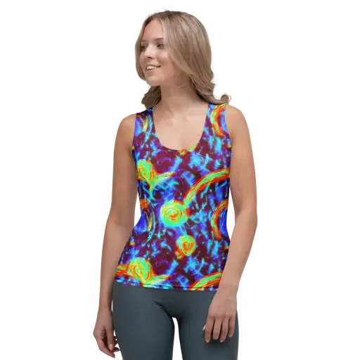 Cyan Fever on a Women's Tank Top