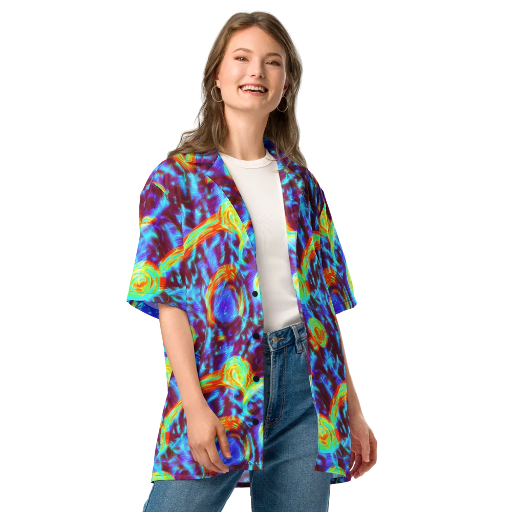 Cyan Fever on Button Shirt — Front