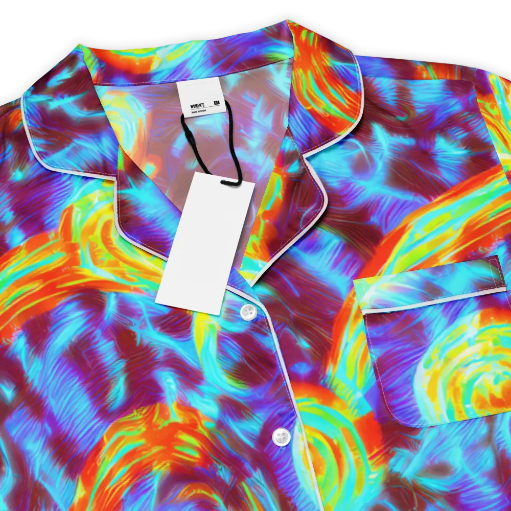 Cyan Fever on Women's Short Sleeve Pajama Top — Product details