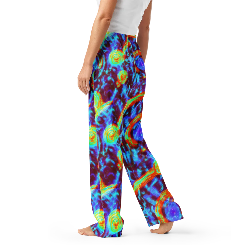 Cyan Fever on Women's Pajama Pants — Left