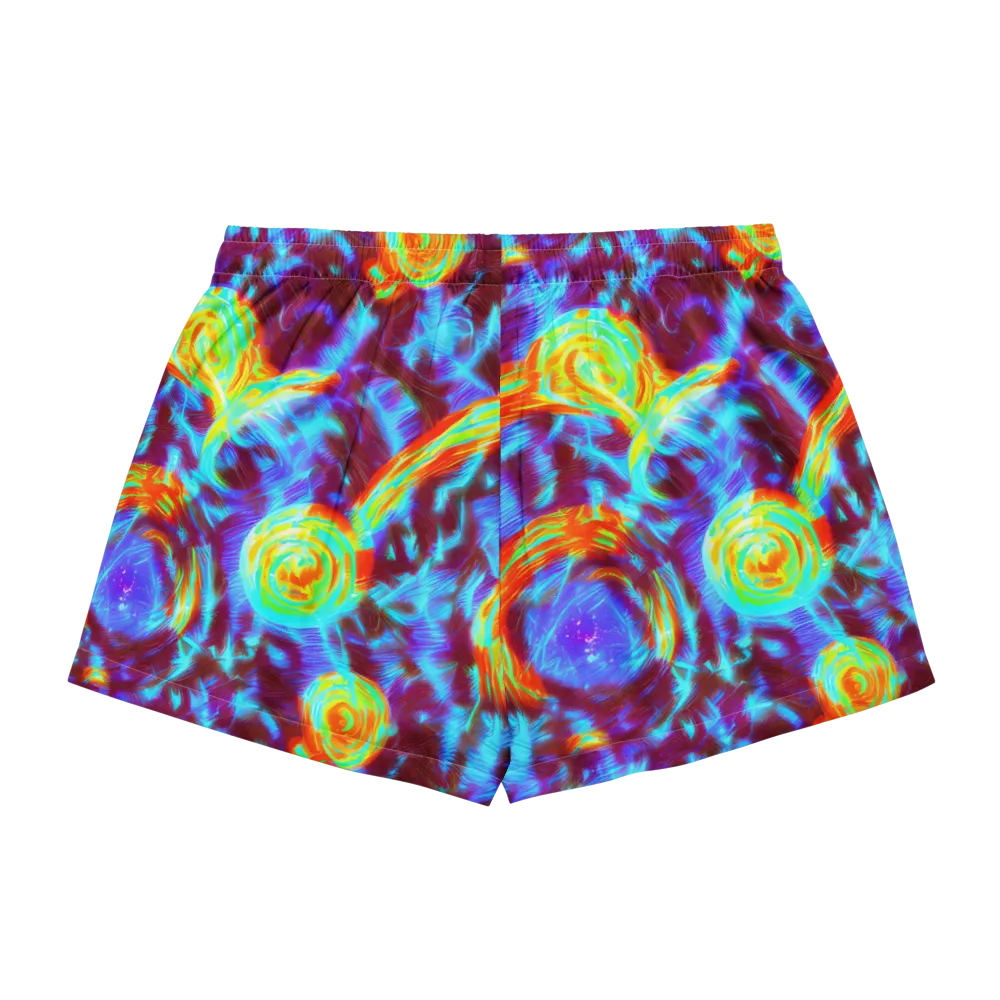 Cyan Fever on Women's Pajama Shorts — Back