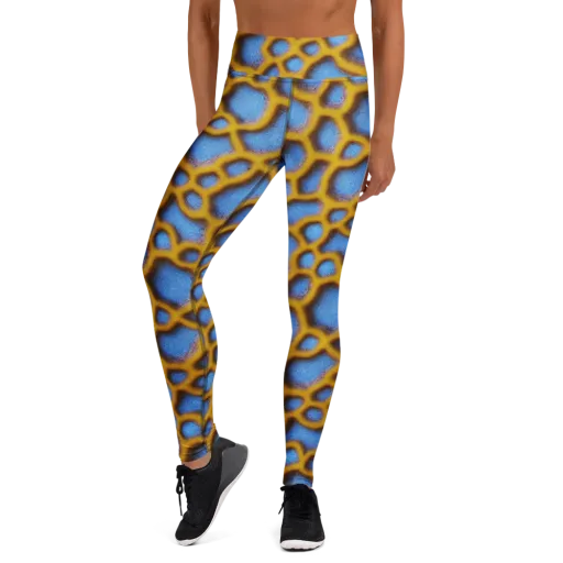 Sapphire Honeycomb on a Yoga Leggings