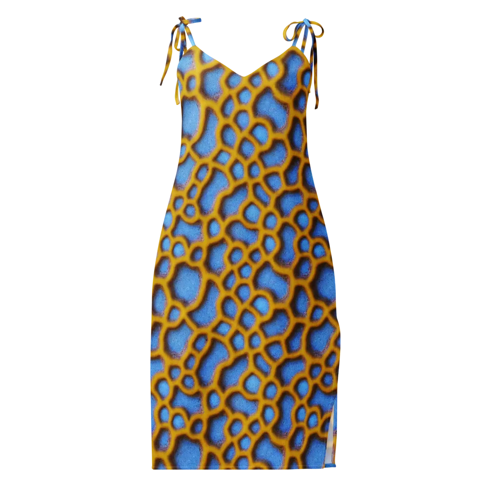 Sapphire Honeycomb on Slip Dress — Front