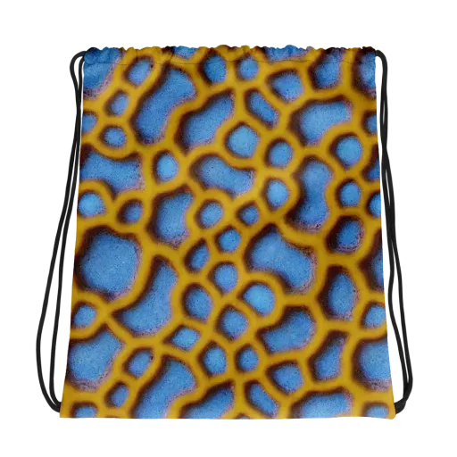 Sapphire Honeycomb on a Drawstring Bag