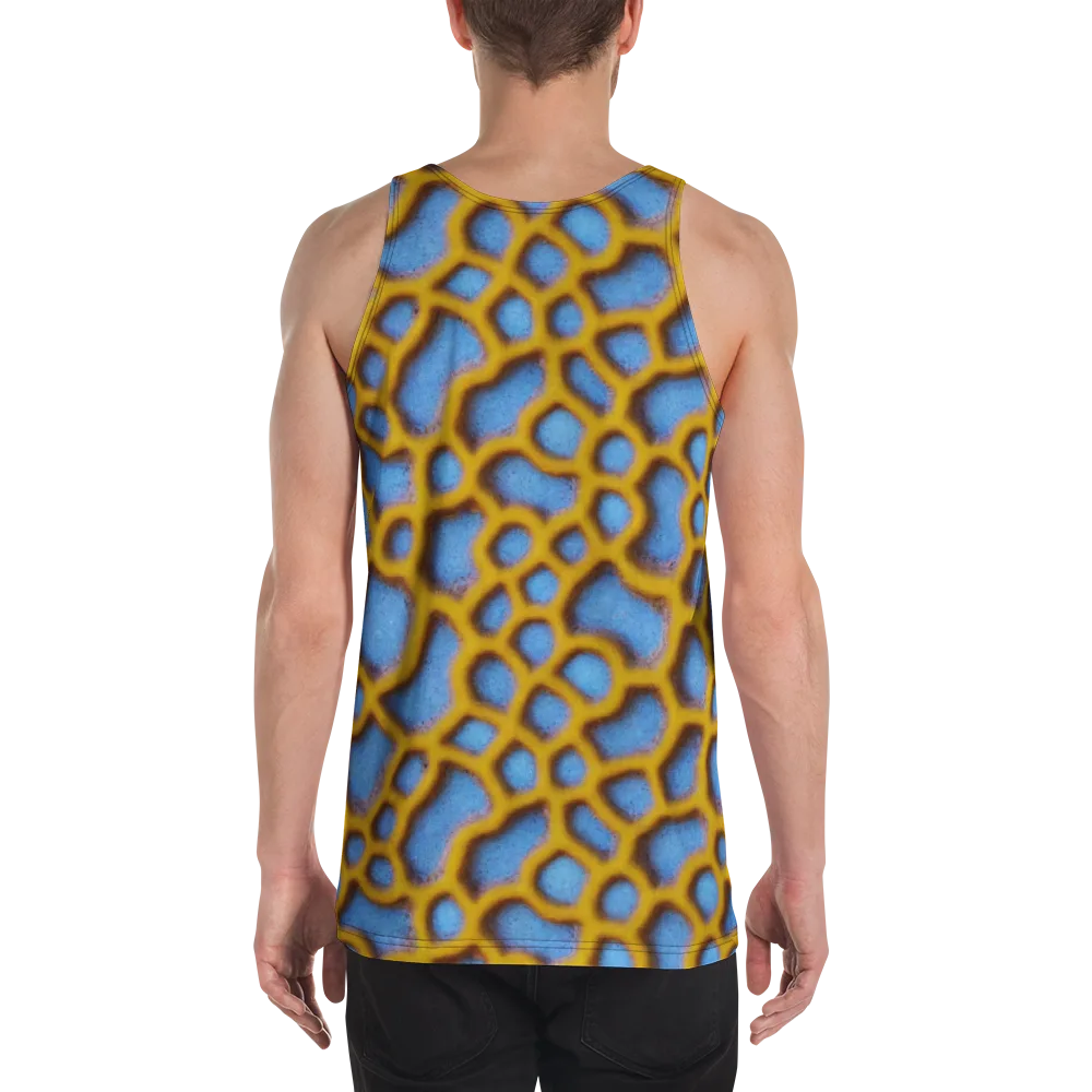 Sapphire Honeycomb on Men's Tank Top — Back