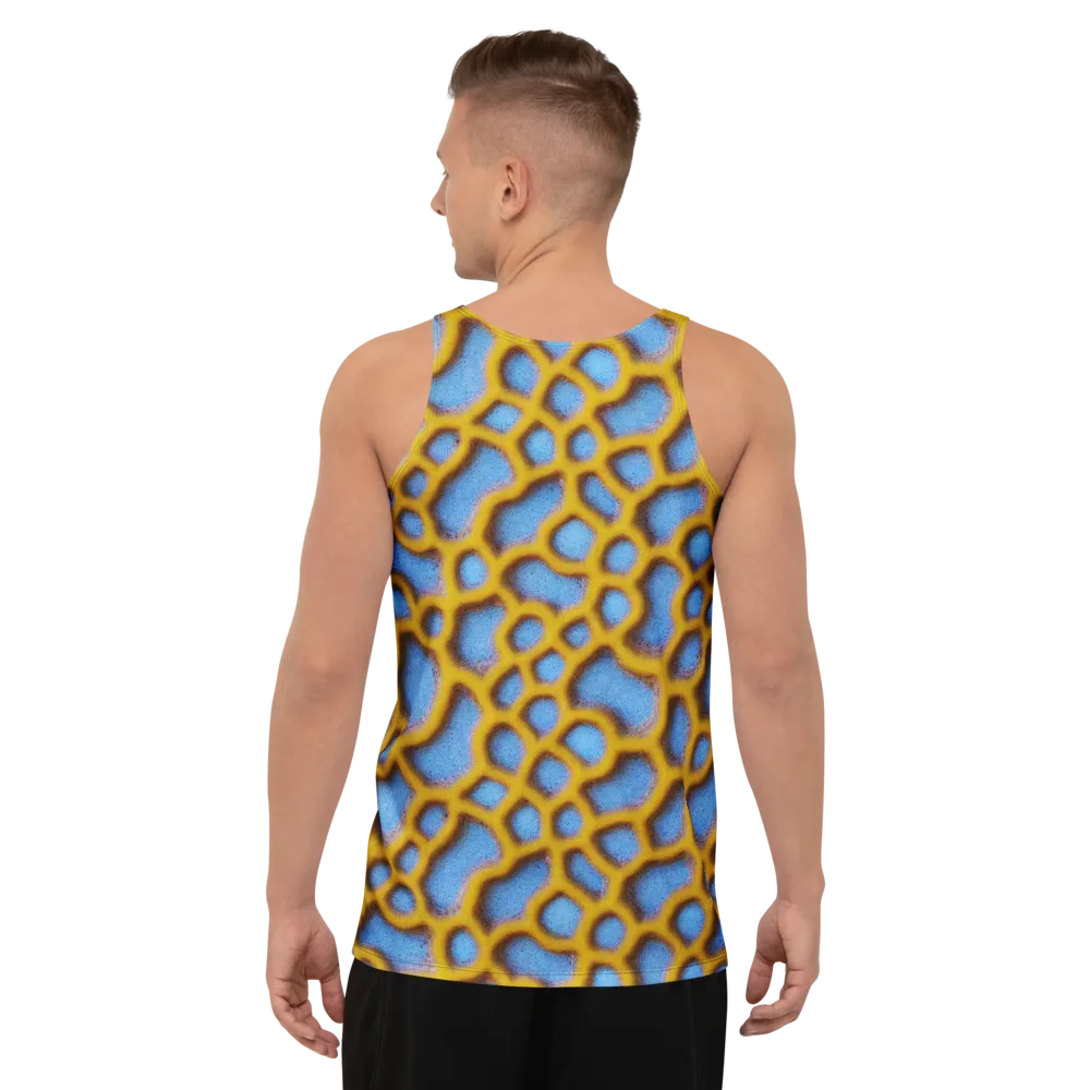 Sapphire Honeycomb on Men's Tank Top — Back