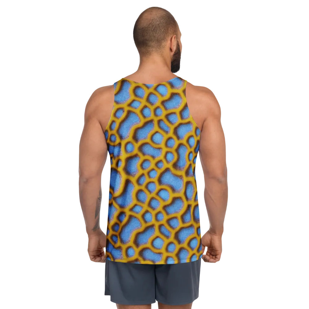 Sapphire Honeycomb on Men's Tank Top — Back