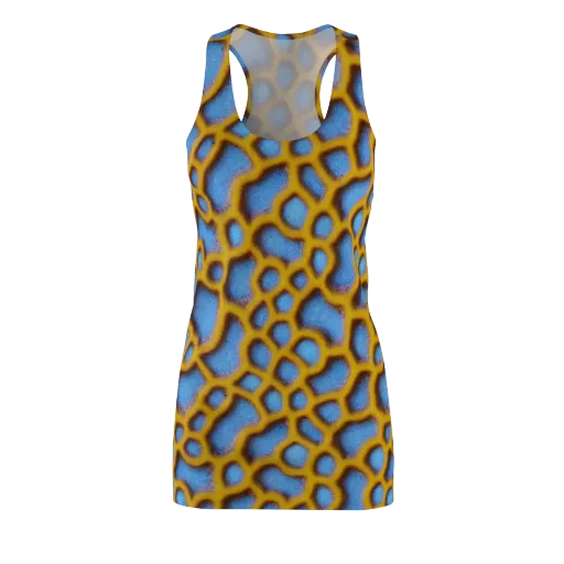Sapphire Honeycomb on a Racerback Dress