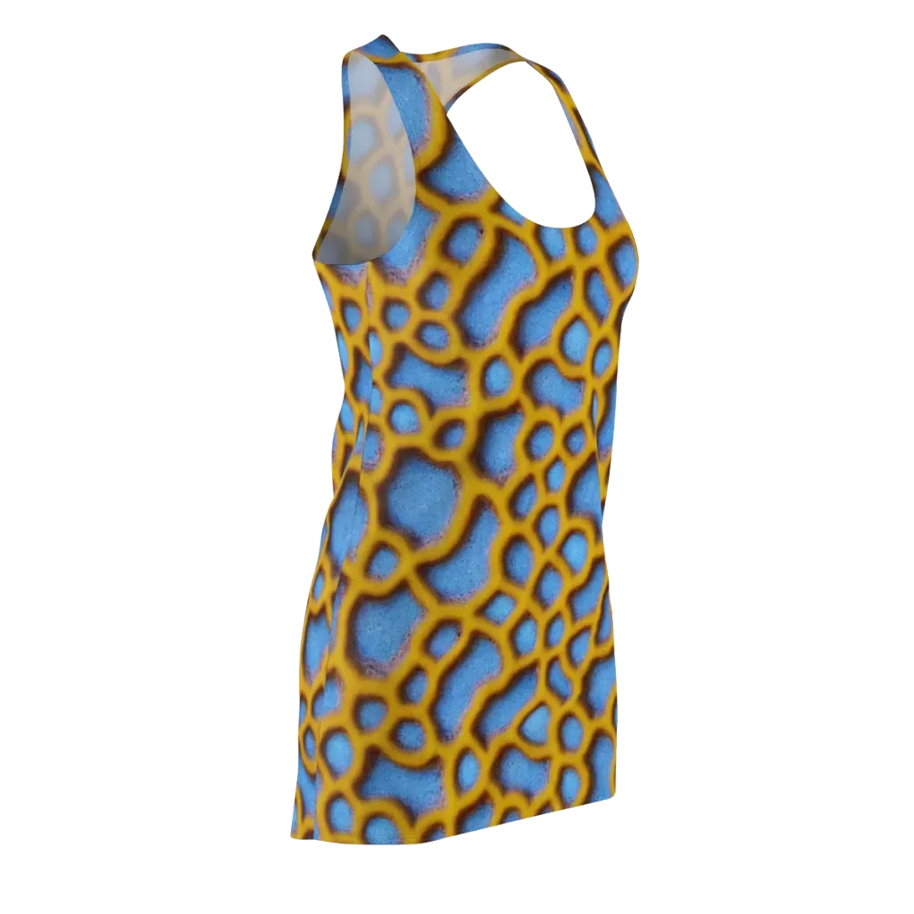 Sapphire Honeycomb on Racerback Dress — Front Side