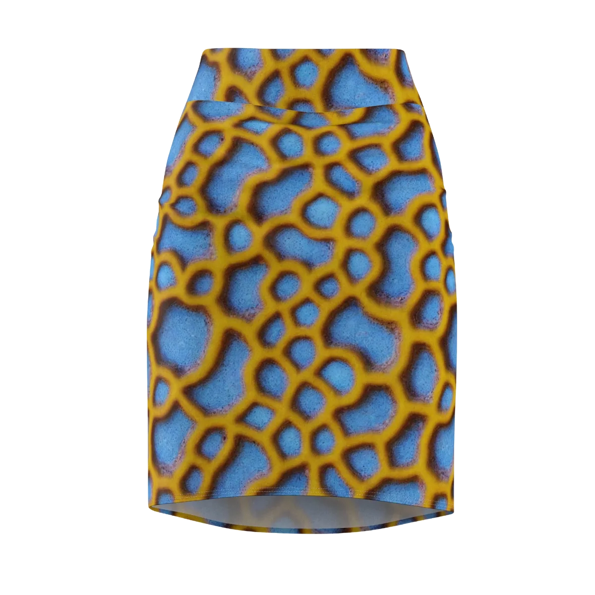 Sapphire Honeycomb on Pencil Skirt — Front