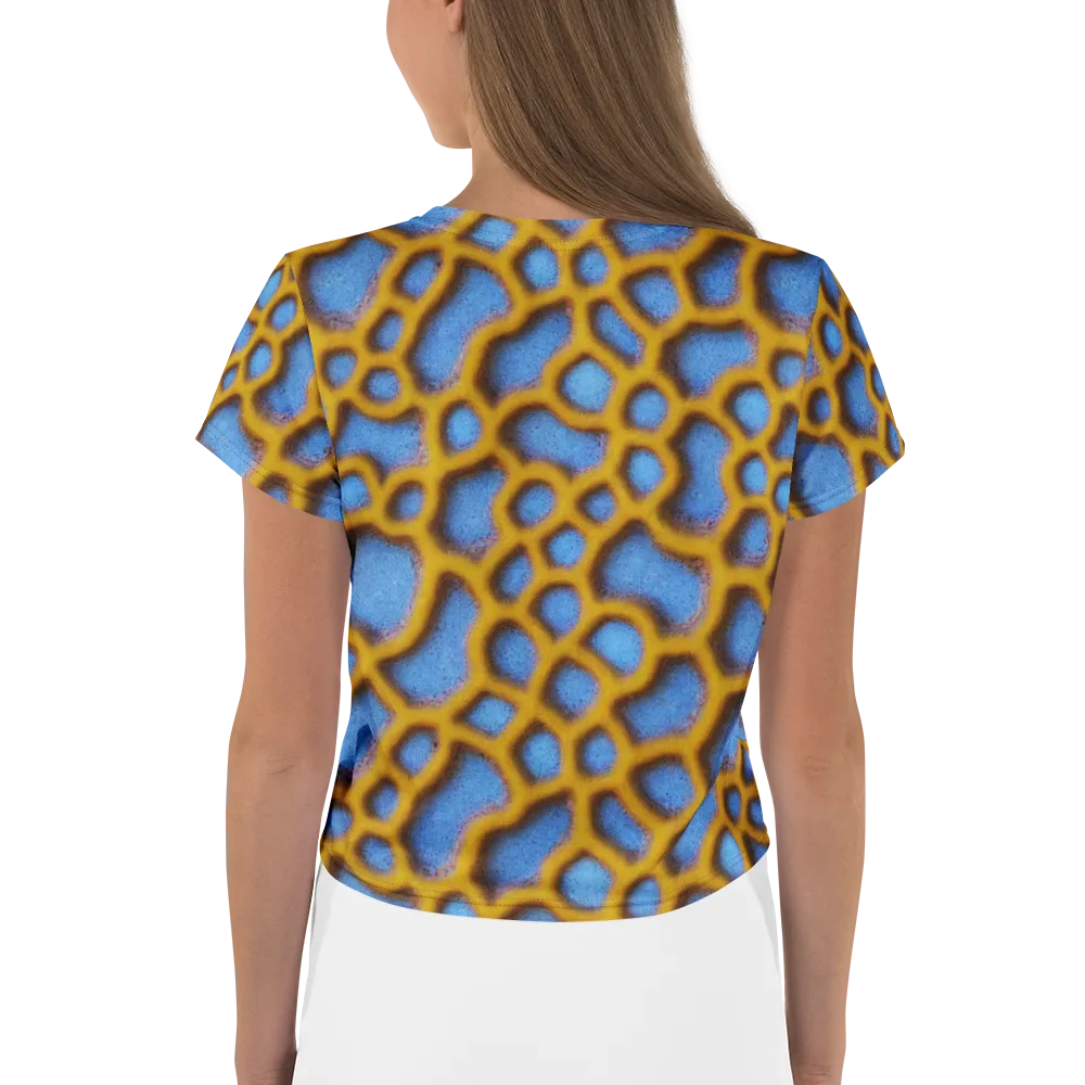 Sapphire Honeycomb on Crop Tee — Back