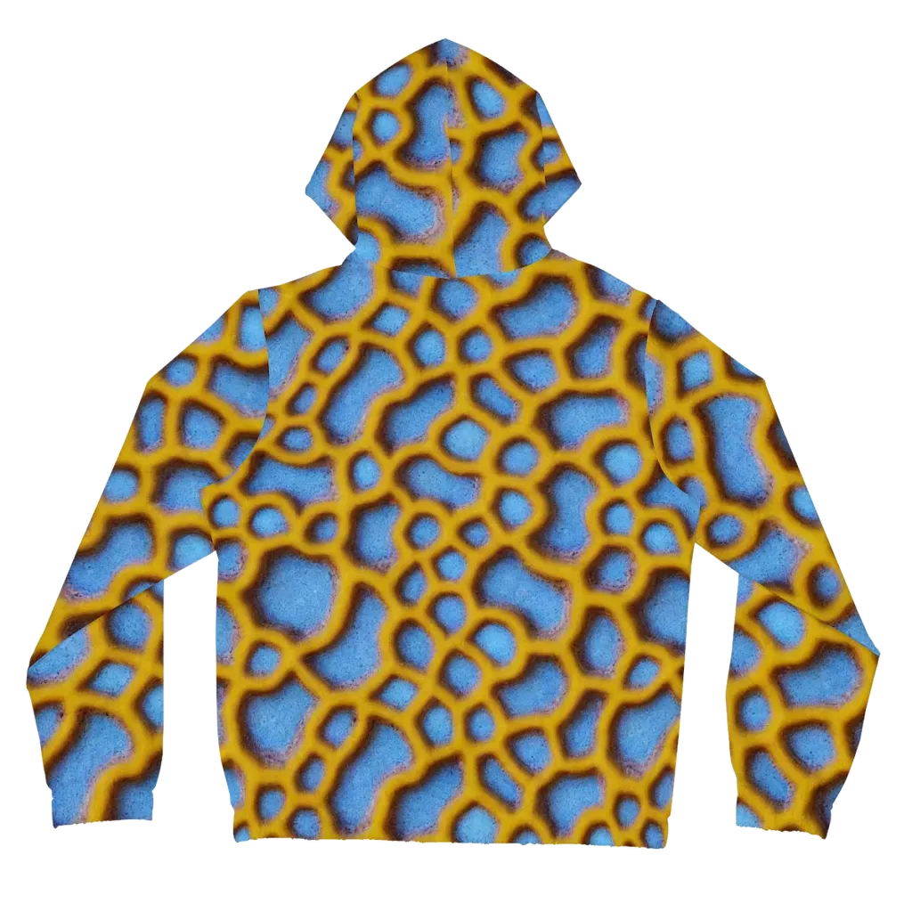 Sapphire Honeycomb on Women's Full-Zip Hoodie — Back