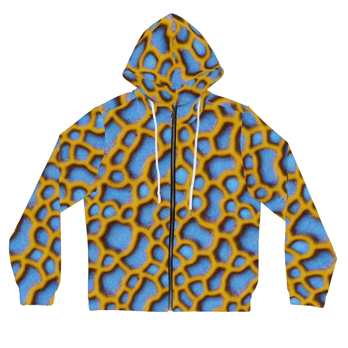 Sapphire Honeycomb on Women's Full-Zip Hoodie — Front