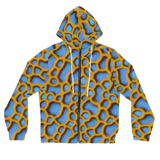 Sapphire Honeycomb on a Women's Full-Zip Hoodie