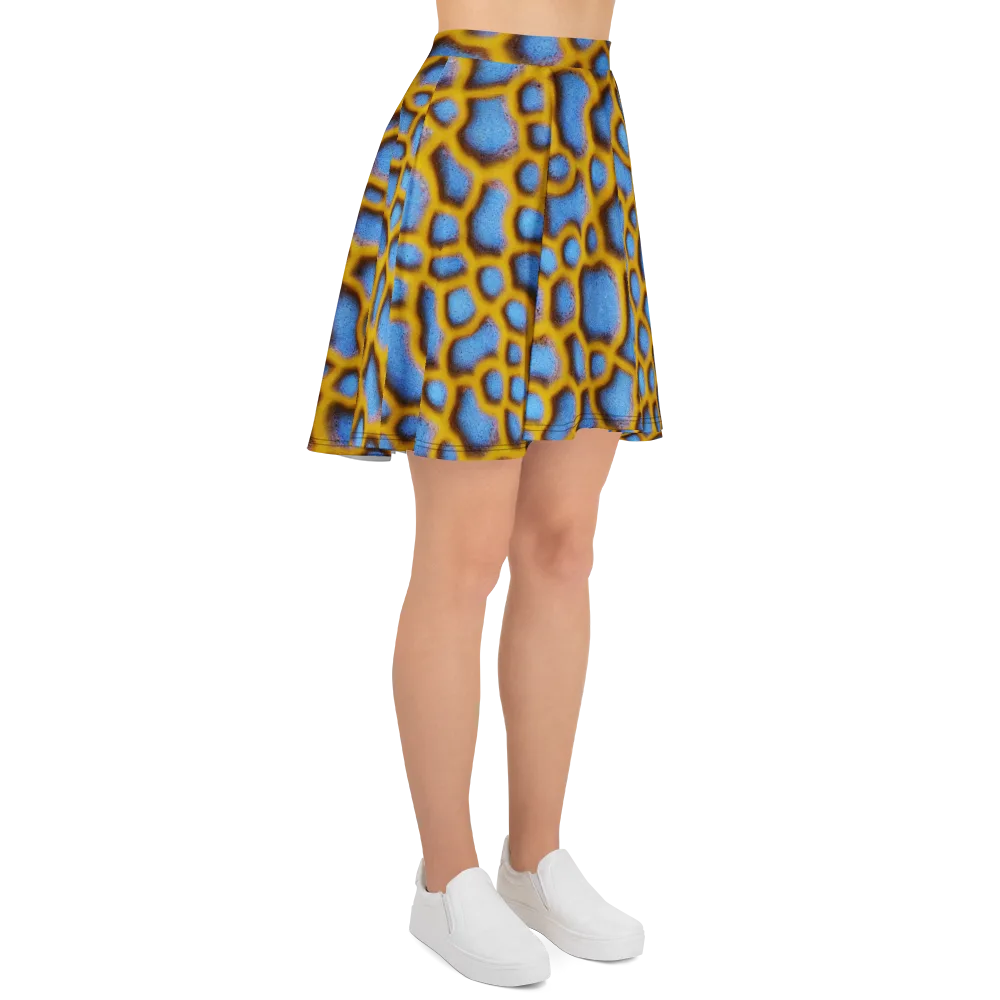 Sapphire Honeycomb on Skater Skirt — Right