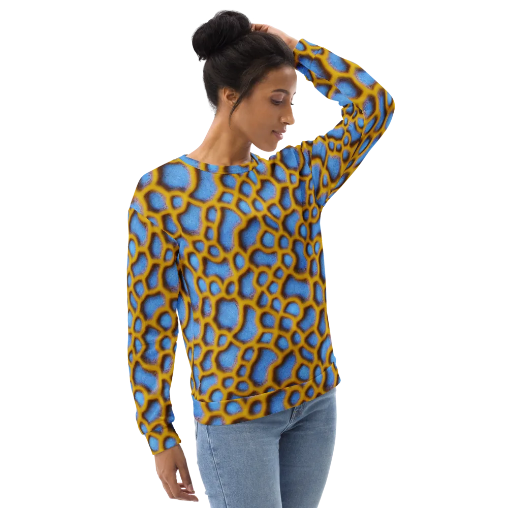Sapphire Honeycomb on Sweatshirt — Right Front