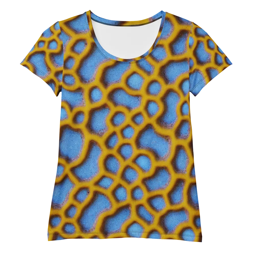 Sapphire Honeycomb on Women's Athletic T-Shirt — Front