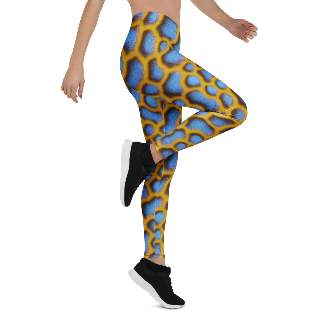 Sapphire Honeycomb on Leggings — Right