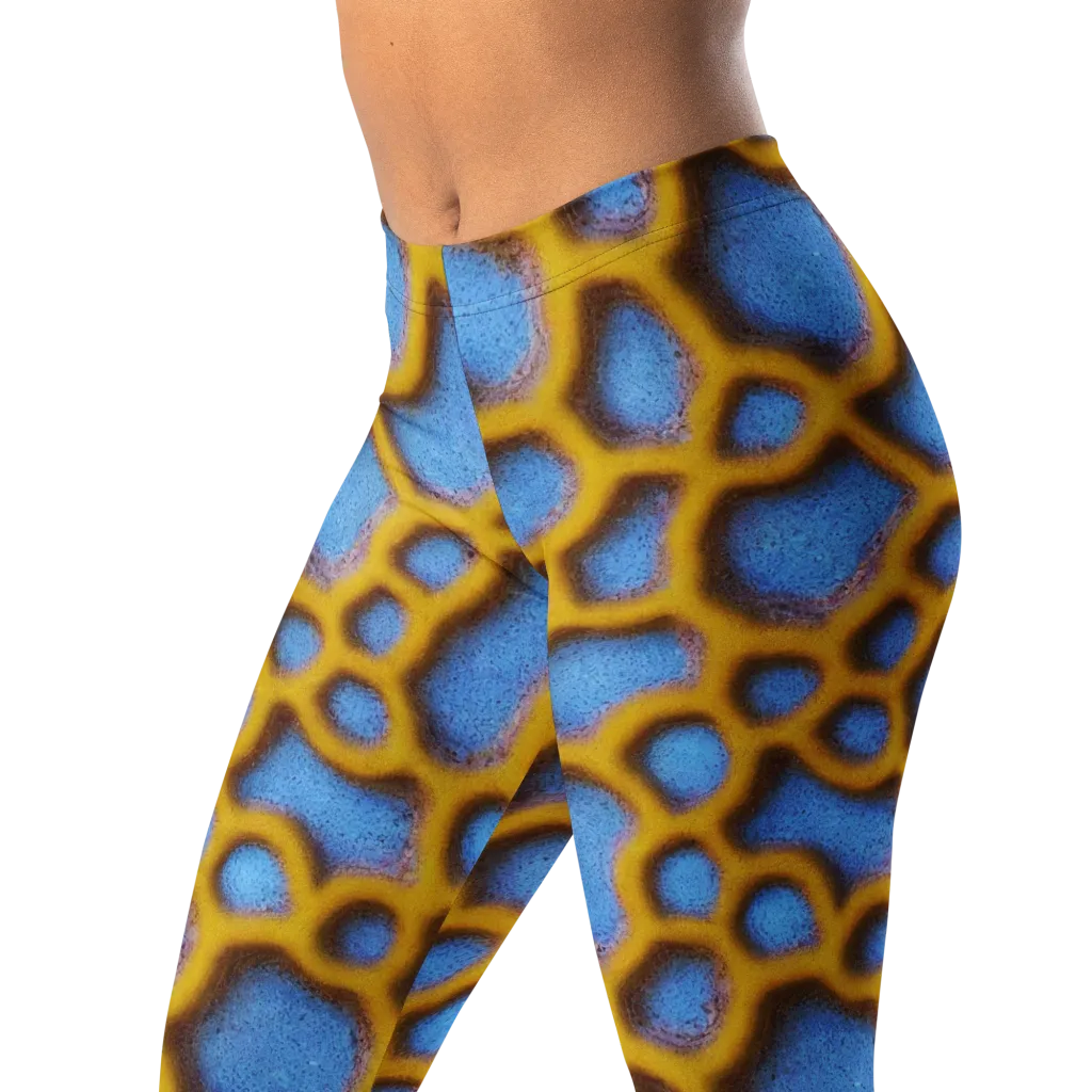 Sapphire Honeycomb on Leggings — Left Front