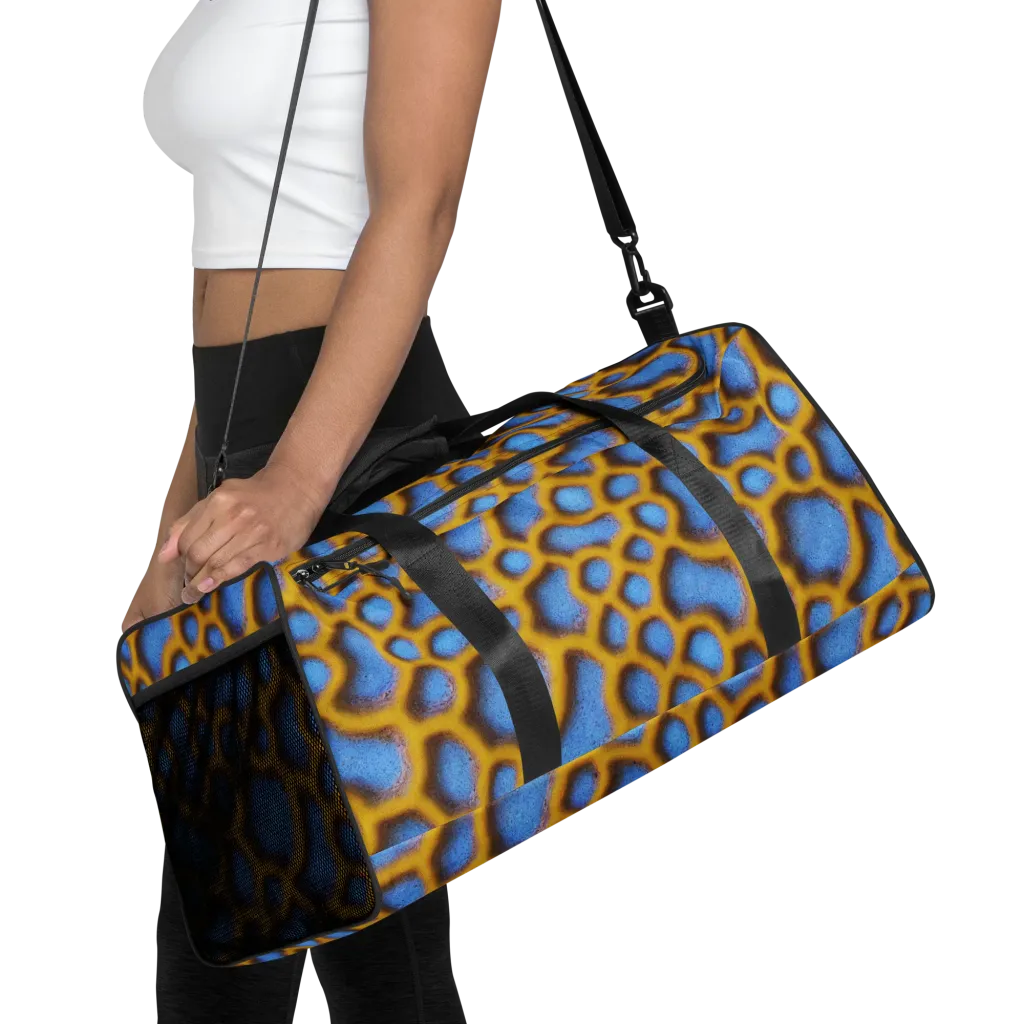 Sapphire Honeycomb on Duffle Bag — Front