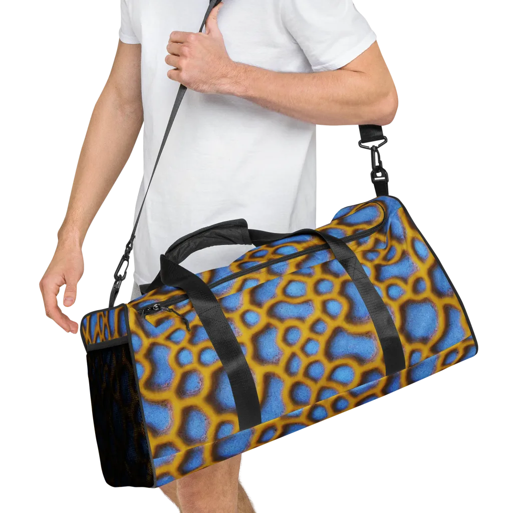 Sapphire Honeycomb on Duffle Bag — Right Front