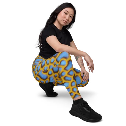 Sapphire Honeycomb on a Leggings with Pockets