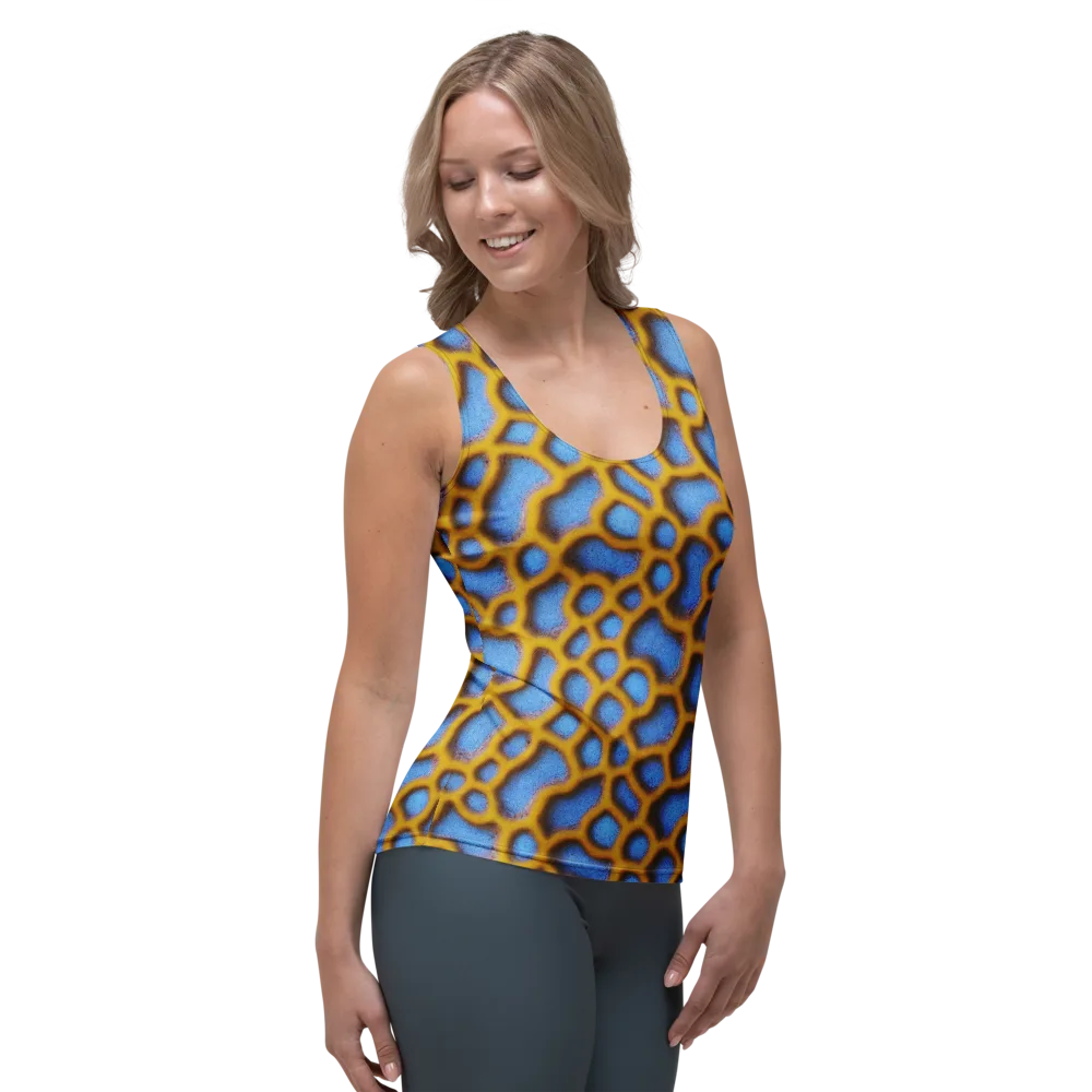 Sapphire Honeycomb on Women's Tank Top — Right Front