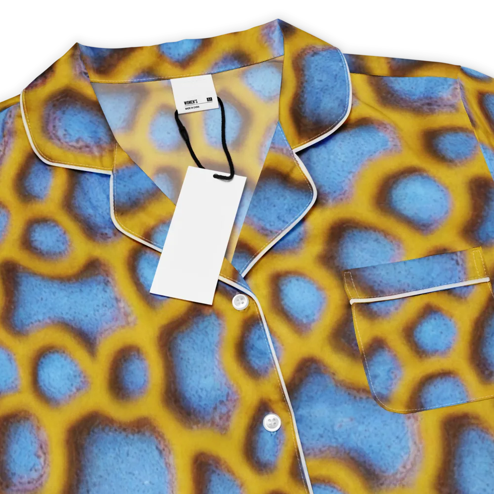 Sapphire Honeycomb on Women's Short Sleeve Pajama Top — Product details