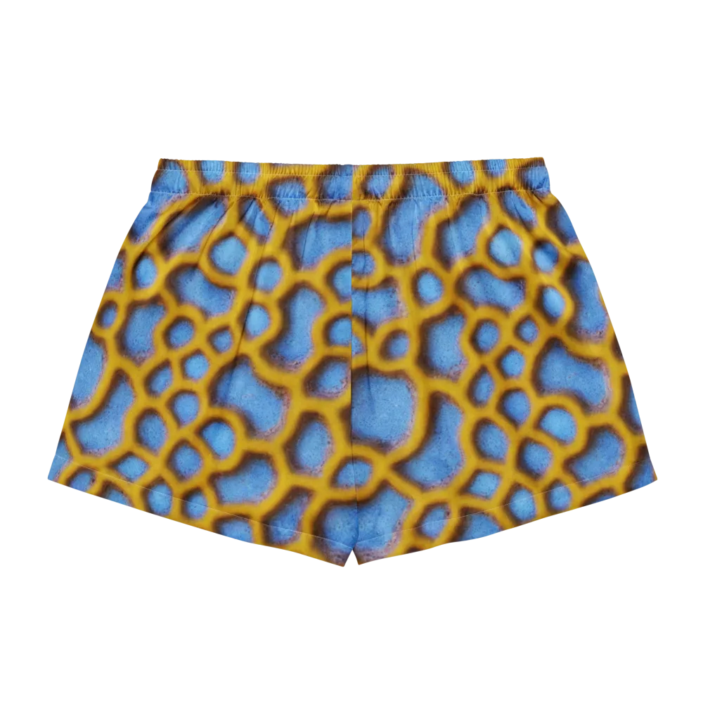 Sapphire Honeycomb on Women's Pajama Shorts — Back