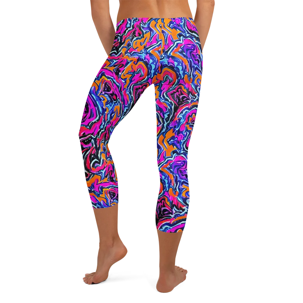 Afterdark Vortex on Capri Leggings — Back