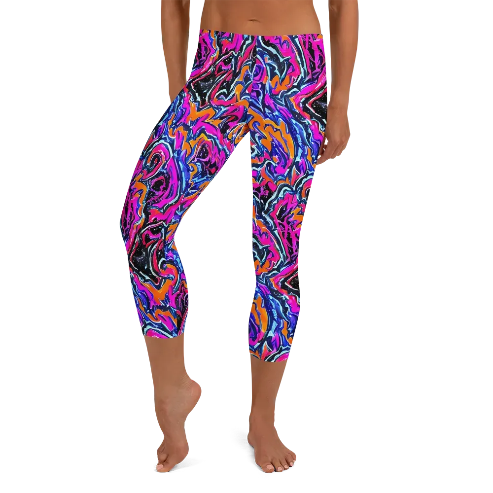 Afterdark Vortex on Capri Leggings — Front