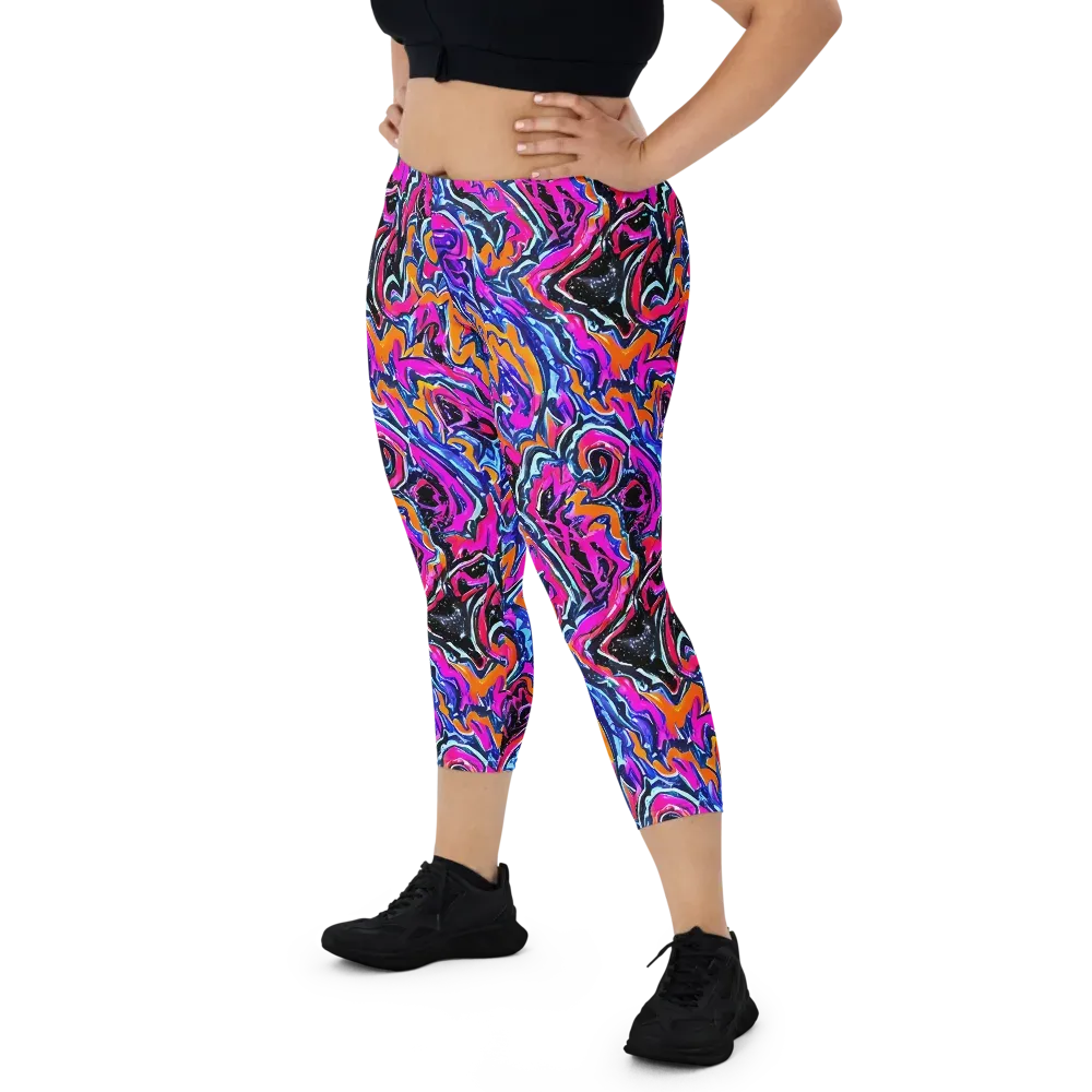 Afterdark Vortex on Capri Leggings — Front