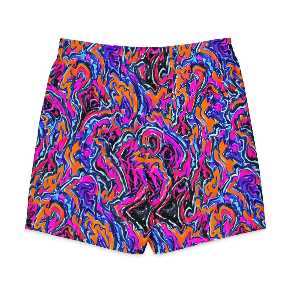 Afterdark Vortex on Men's Board Shorts — Back