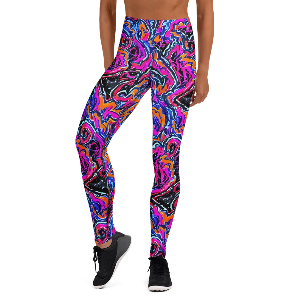 Afterdark Vortex on Yoga Leggings — Front