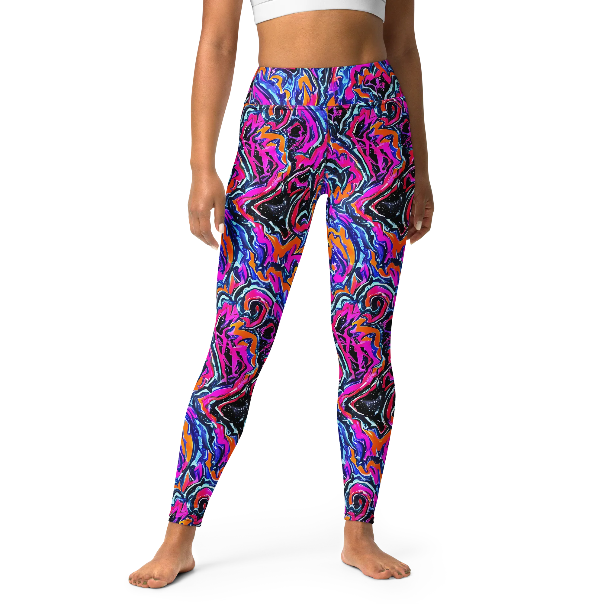 Afterdark Vortex on Yoga Leggings — Front