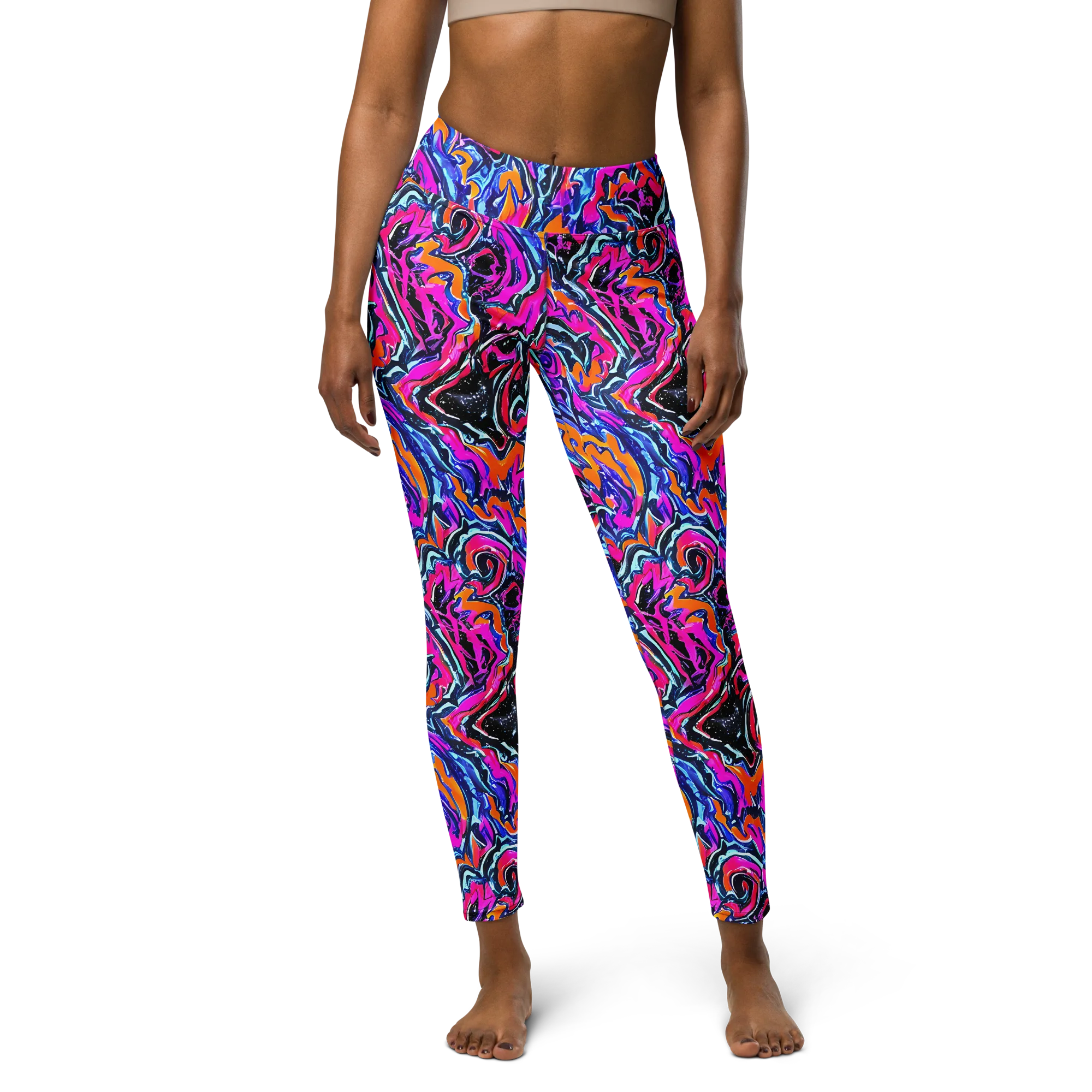 Afterdark Vortex on Yoga Leggings — Front