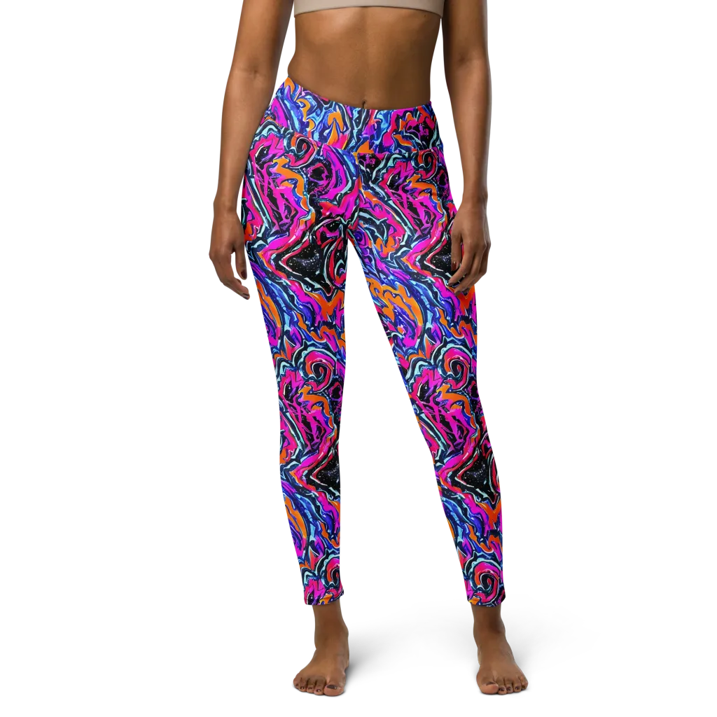 Afterdark Vortex on Yoga Leggings — Front