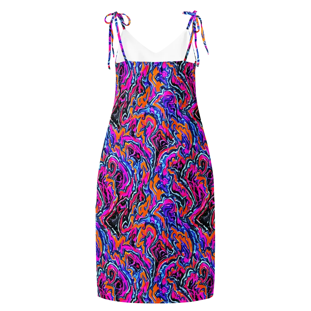 Afterdark Vortex on Slip Dress — Back