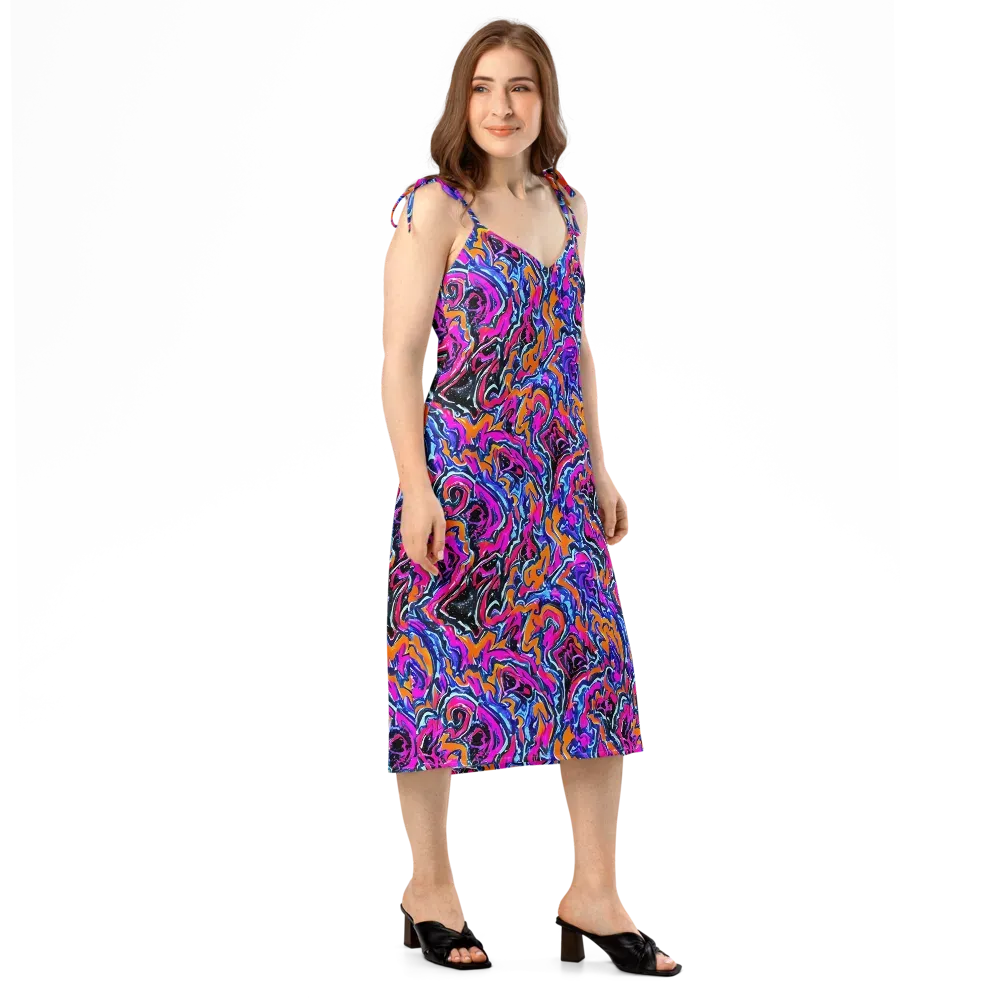 Afterdark Vortex on Slip Dress — Right Front