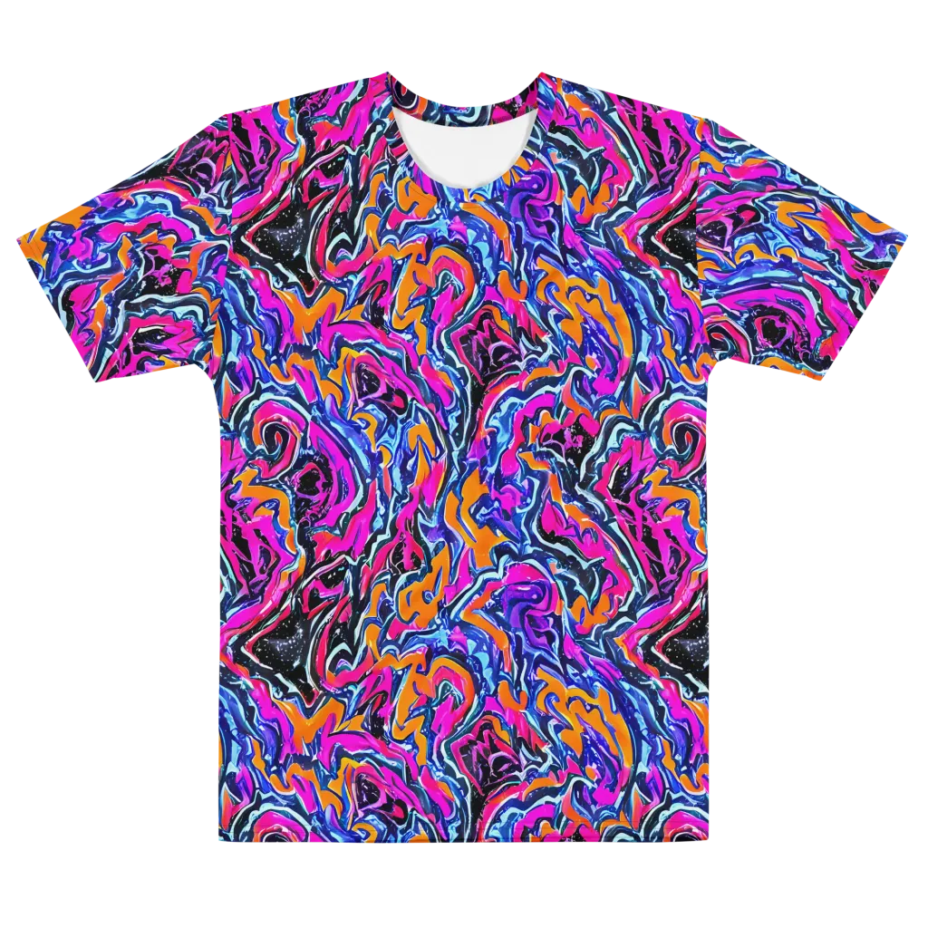 Afterdark Vortex on Men's Cotton Crew Neck T-Shirt — Front
