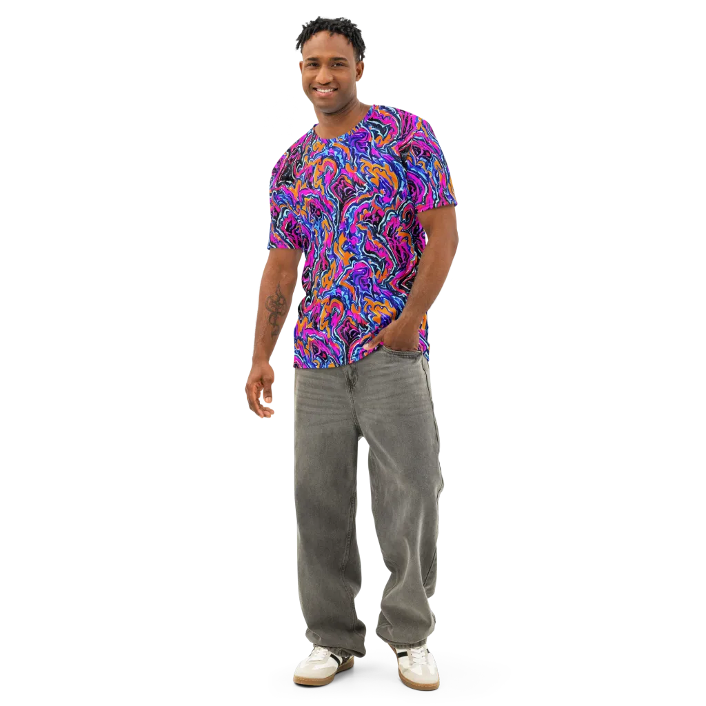 Afterdark Vortex on Men's Cotton Crew Neck T-Shirt — Front