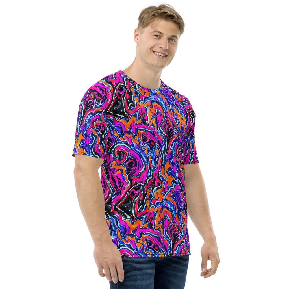 Afterdark Vortex on Men's Crew Neck T-Shirt — Right