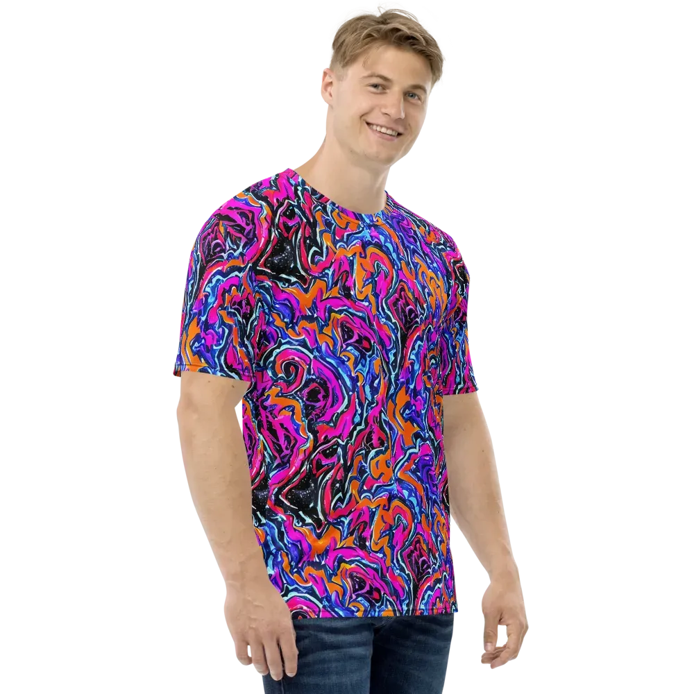 Afterdark Vortex on Men's Crew Neck T-Shirt — Right