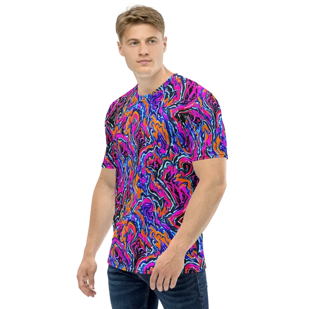 Afterdark Vortex on Men's Crew Neck T-Shirt — Left