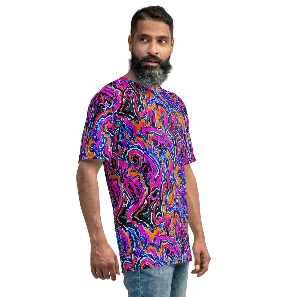 Afterdark Vortex on Men's Crew Neck T-Shirt — Right