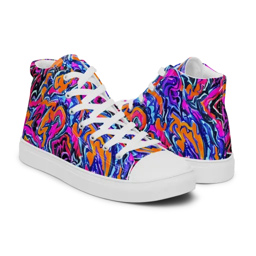 Afterdark Vortex on a Men's High Top Canvas Shoes