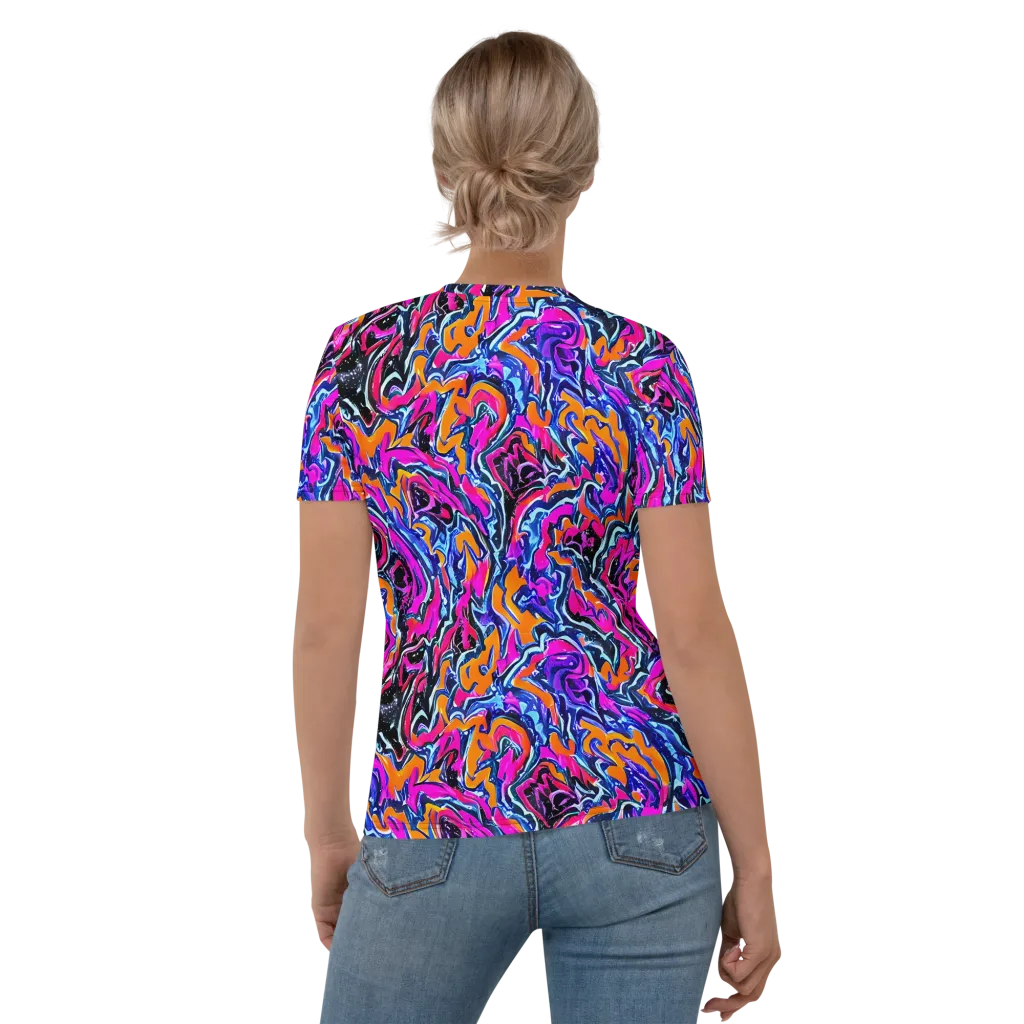 Afterdark Vortex on Women's Crew Neck T-Shirt — Back
