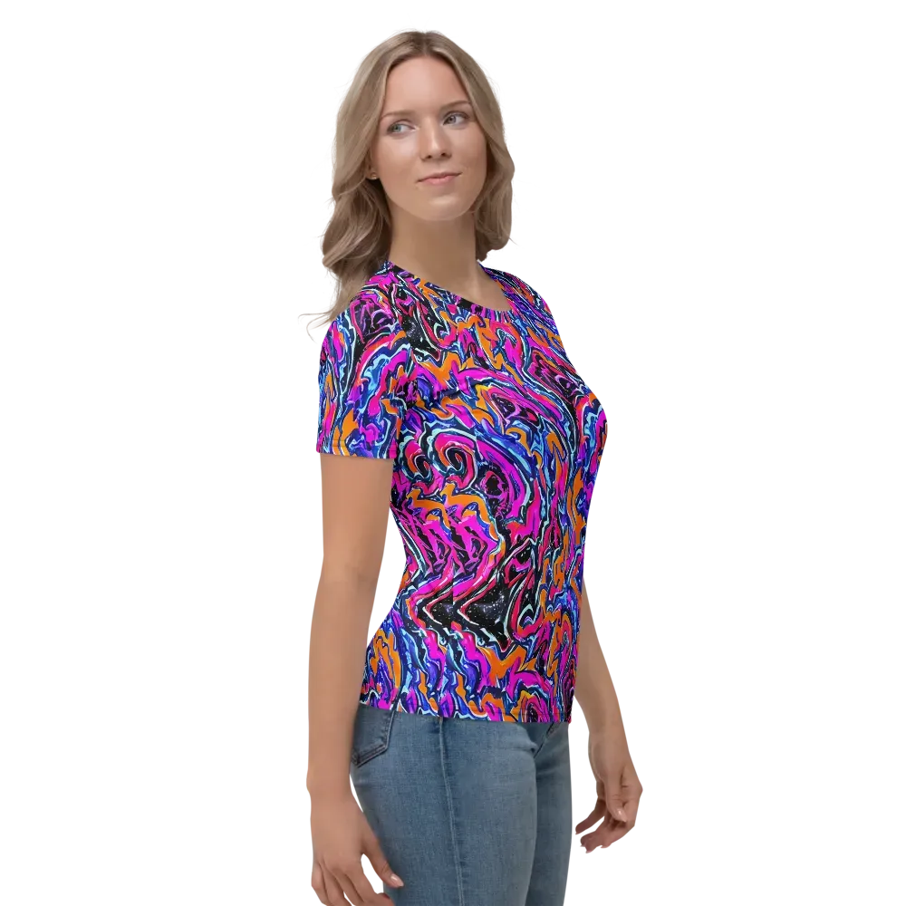 Afterdark Vortex on Women's Crew Neck T-Shirt — Right