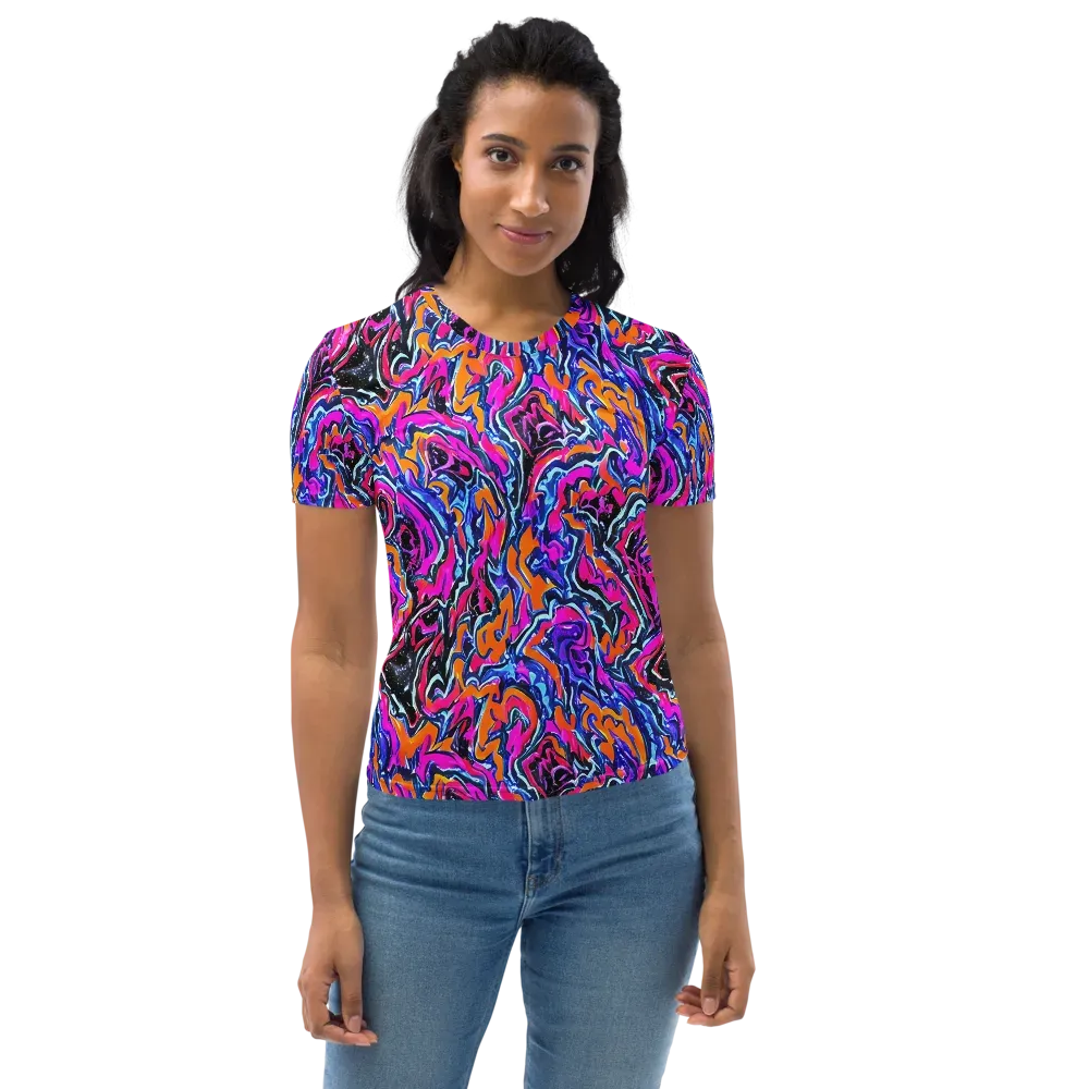 Afterdark Vortex on Women's Crew Neck T-Shirt — Front